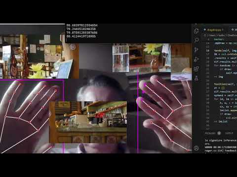 Hand tracking experiment mapping finger landmarks in real time